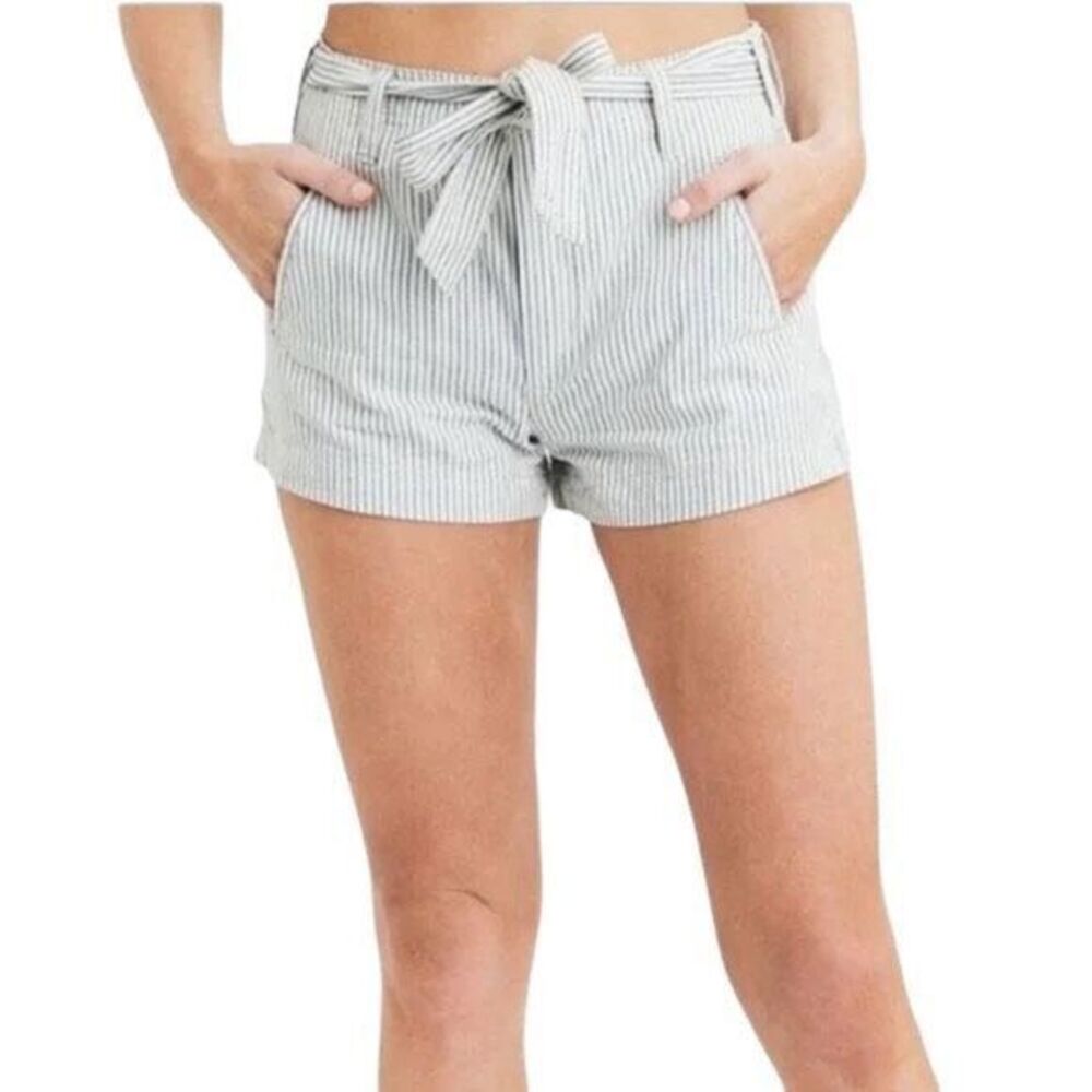 American Eagle Striped Tie Waist Shorts Womens Size 12 Y2K